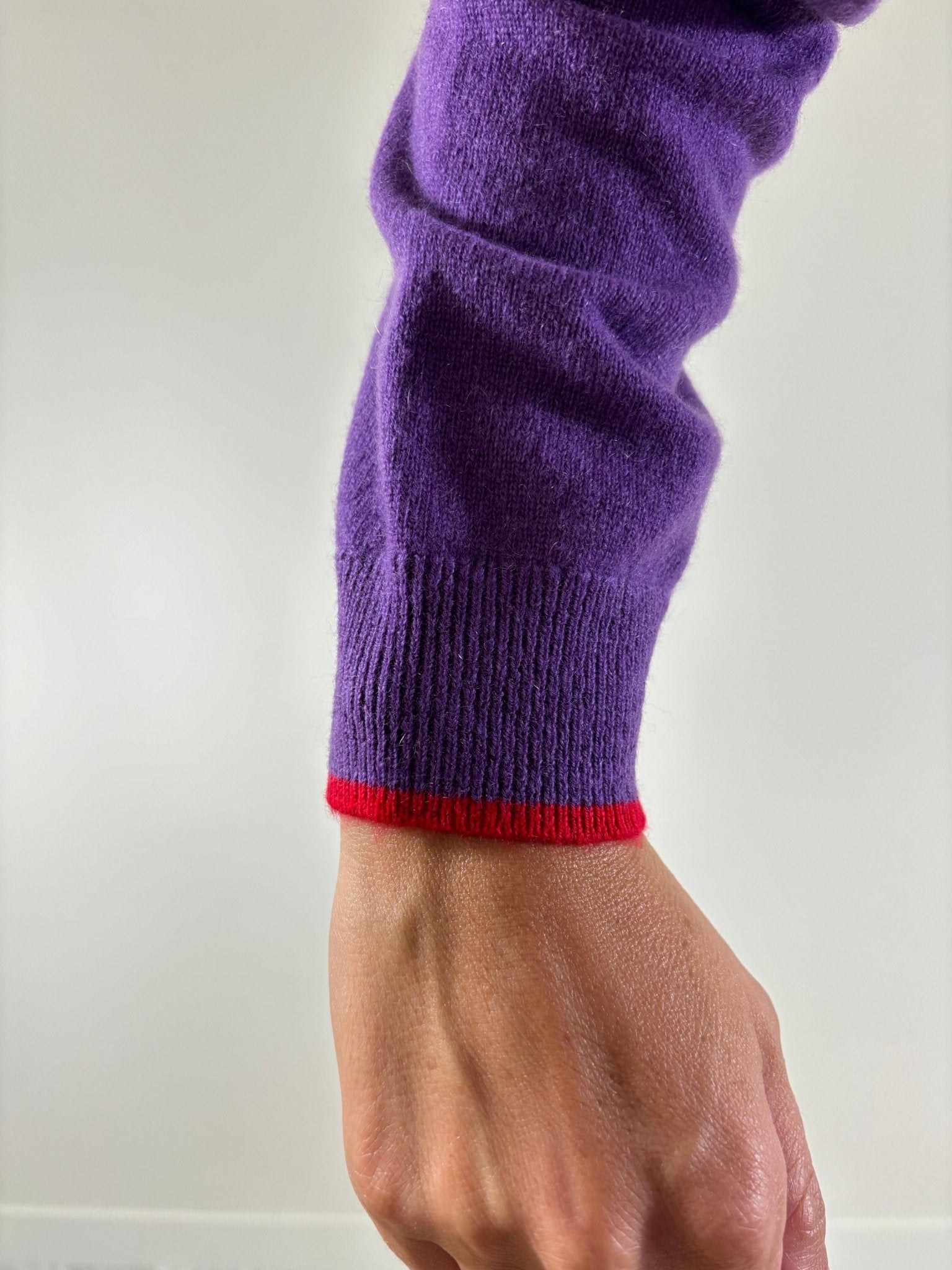 Le pull col rond cachemire - violet - MAB